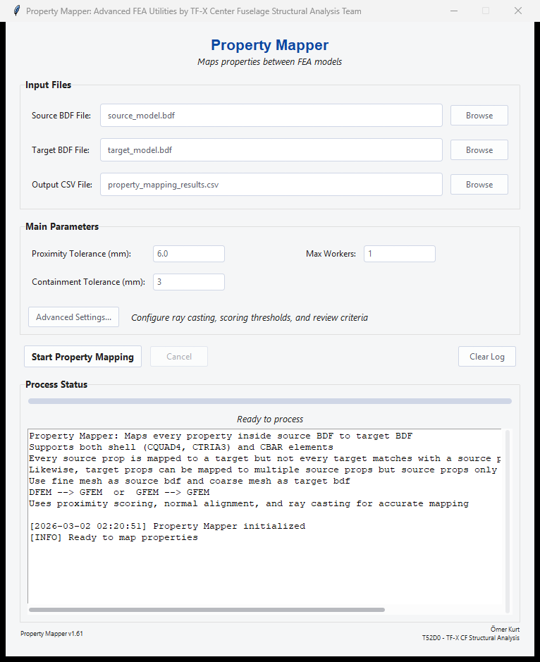 Property Mapper GUI Screenshot